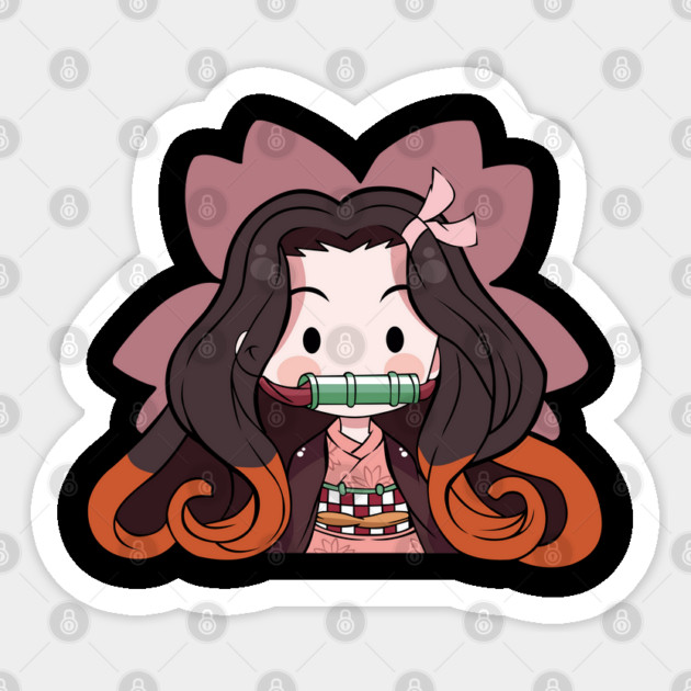 Chibi Nezuko - Kimetsu no Yaiba Sticker by Otaku Vibes