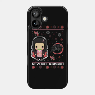 Chibi Nezuko Pixel Style - Kimetsu no Yaiba Phone Case
