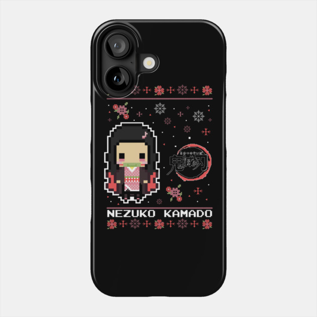 Chibi Nezuko Pixel Style - Kimetsu no Yaiba Phone Case by Otaku Vibes