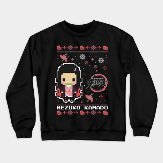 Chibi Nezuko Pixel Style - Kimetsu no Yaiba Crewneck Sweatshirt by Otaku Vibes