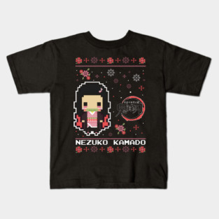 Chibi Nezuko Pixel Style - Kimetsu no Yaiba Kids T-Shirt