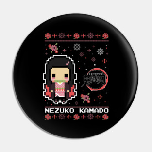 Chibi Nezuko Pixel Style - Kimetsu no Yaiba Pin
