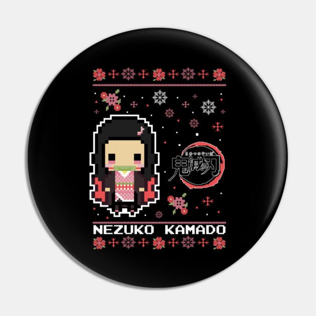 Chibi Nezuko Pixel Style - Kimetsu no Yaiba Pin by Otaku Vibes