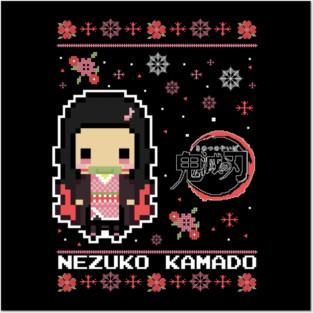 Chibi Nezuko Pixel Style - Kimetsu no Yaiba Posters and Art