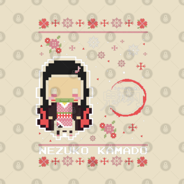 Chibi Nezuko Pixel Style - Kimetsu no Yaiba by Otaku Vibes