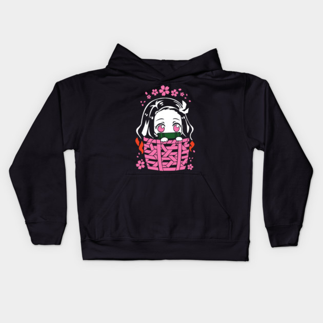 Cute Nezuko - Kimetsu no Yaiba Kids Hoodie by Otaku Vibes