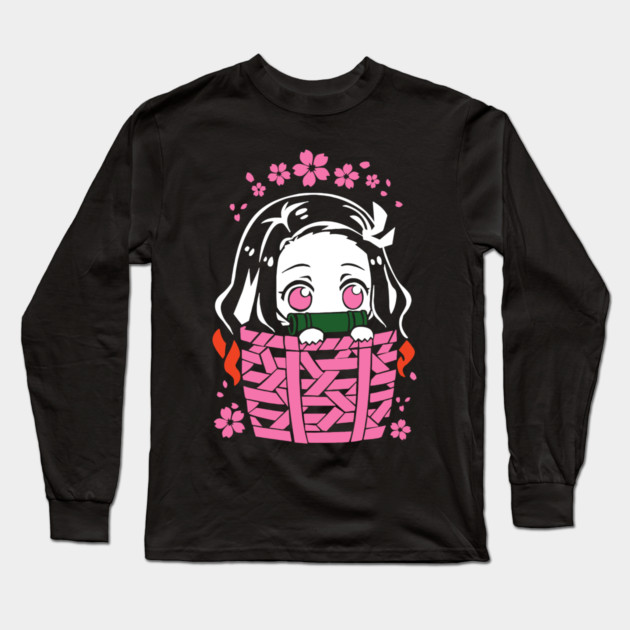Cute Nezuko - Kimetsu no Yaiba Long Sleeve T-Shirt by Otaku Vibes