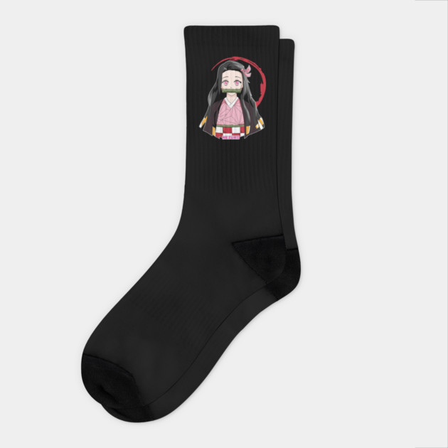 Kimetsu no Yaiba - Cute Nezuko Socks by Otaku Vibes