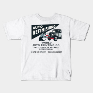 Vintage Auto Refinishing & Classic Car Painting Kids T-Shirt