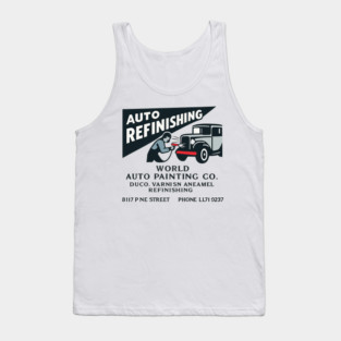 Vintage Auto Refinishing & Classic Car Painting Tank Top