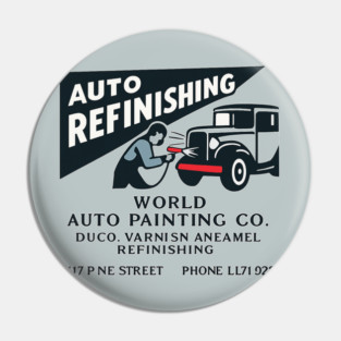 Vintage Auto Refinishing & Classic Car Painting Pin
