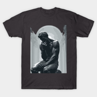 The Thinker Statue – Classic Art Meme Aesthetic Tee T-Shirt