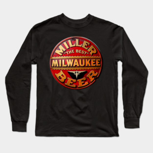 Miller Beer - Milwaukee Vintage Emblem Long Sleeve T-Shirt