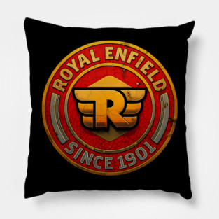 Royal Enfield - The Vintage Motorcycle Emblem Pillow