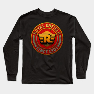 Royal Enfield - The Vintage Motorcycle Emblem Long Sleeve T-Shirt