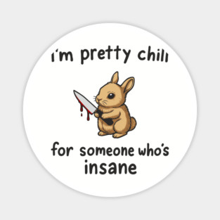 I'm Pretty Chill For Someone Who's Insane Cute But Psycho Magnet
