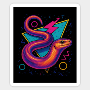Retro Neon European Legless Lizard Magnet