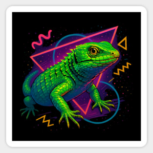 Retro Neon Abronia Graminea Sticker