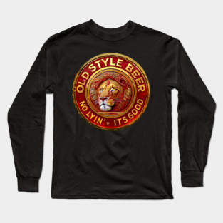 Old Style Beer - Vintage Lion Emblem Long Sleeve T-Shirt