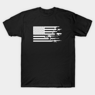 2nd Amendment - American Gun Flag Funny Patriotic Gift - Dark T-Shirt
