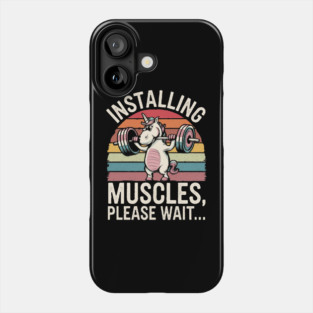 Workout clothes unicorn Phone Case
