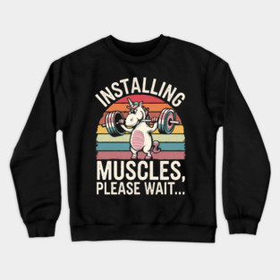 Workout clothes unicorn Crewneck Sweatshirt