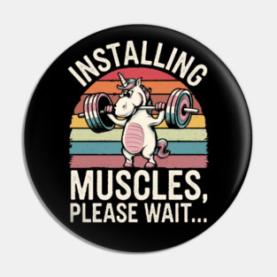 Workout clothes unicorn Pin
