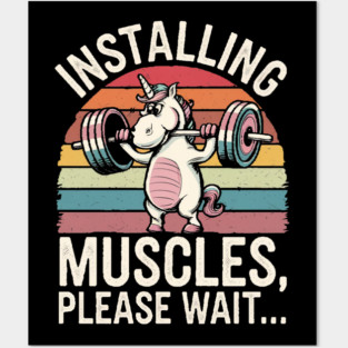 Workout clothes unicorn Posters and Art