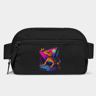 Retro Neon Zebra Tailed Lizard Bag