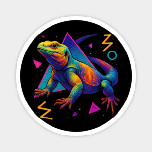 Retro Neon Chuckwalla Magnet