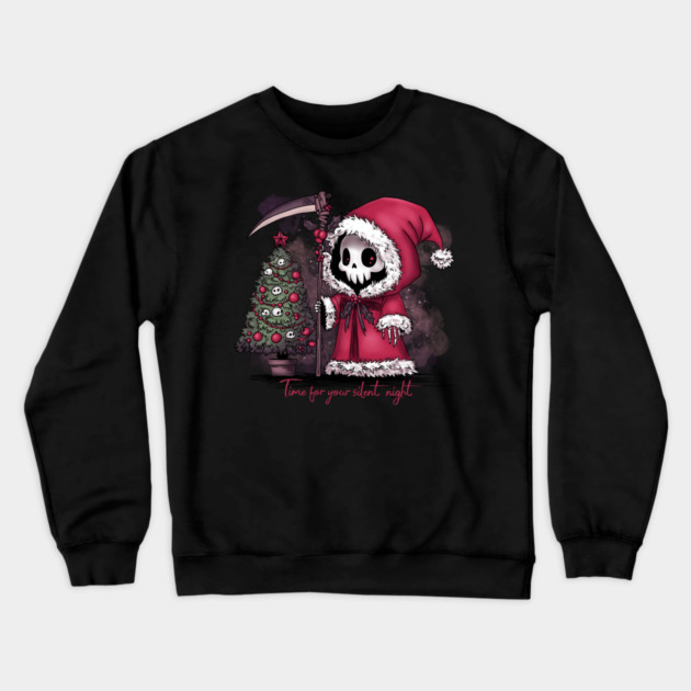 Christmas Grim Reaper Crewneck Sweatshirt by H. R. Sinclair