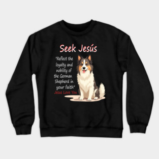 Funny jesus christian call / Funny quote, Jesus / god is great dogs are good Crewneck Sweatshirt