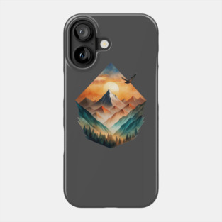 Eagle’s Flight – Sunset Mountain Adventure Tee Phone Case