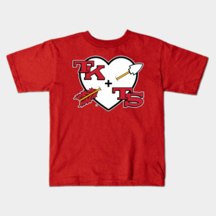 Taylor Swift + Travis Kelce Love Logo Kids T-Shirt