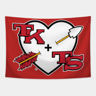 Taylor Swift + Travis Kelce Love Logo Tapestry