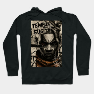 Tempus Fugit Gaming Art Dystopian Rebel Hoodie
