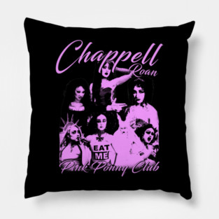 Pink Silhouette Singer Face With Typography Pillow