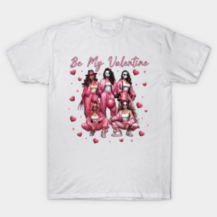 Be My Valentine, Horror Characters Valentine, Pink Valentine Horror Friends, Scary Movie Valentine, Valentine Thug Life T-Shirt