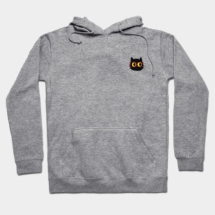 Cute Black Cat in Glasses Hoodie