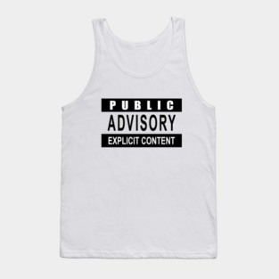 Explicit Content! - White Tee Tank Top