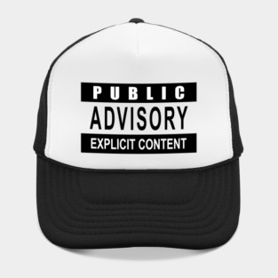 Explicit Content! - White Tee Hat