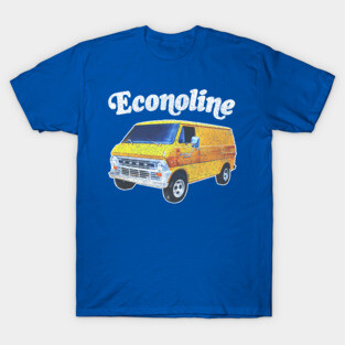 1970s Custom Econoline Van / Faded Thrift Style Retro Design T-Shirt