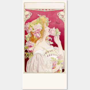 Nouveau style perfume ad poster Posters and Art
