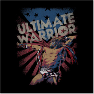 Ultimate Warrior American Flag Posters and Art