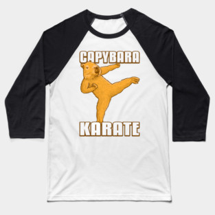 Karate Capybara Lover Karate Baseball T-Shirt