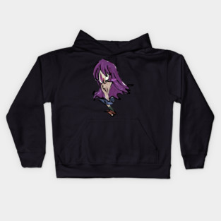 Purple Hair Girl Kids Hoodie