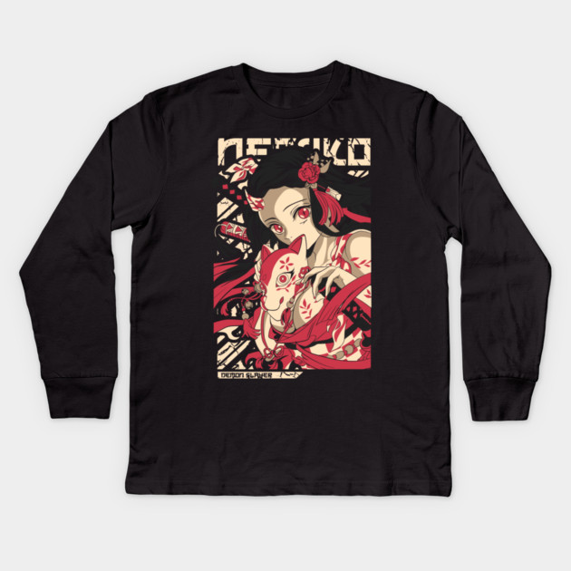 Demon Slayer Nezuko Kamado Kids Long Sleeve T-Shirt by Otaku Vibes
