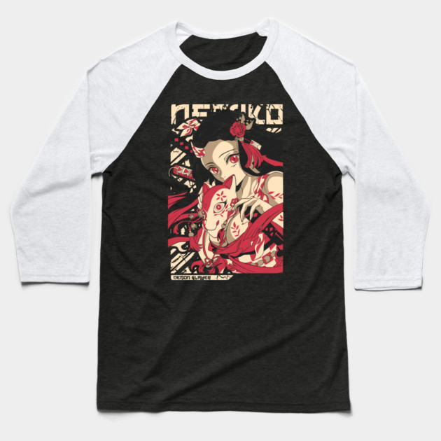 Demon Slayer Nezuko Kamado Baseball T-Shirt by Otaku Vibes