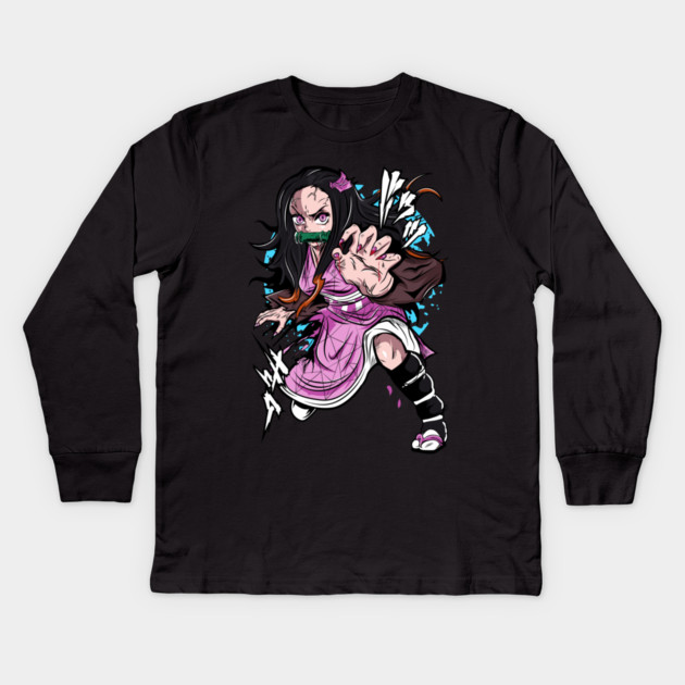 Nezuko Kamado - Demon Slayer Kids Long Sleeve T-Shirt by Otaku Vibes