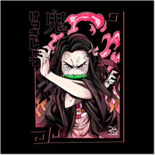 Demon Slayer Nezuko Blood Demon Art Posters and Art